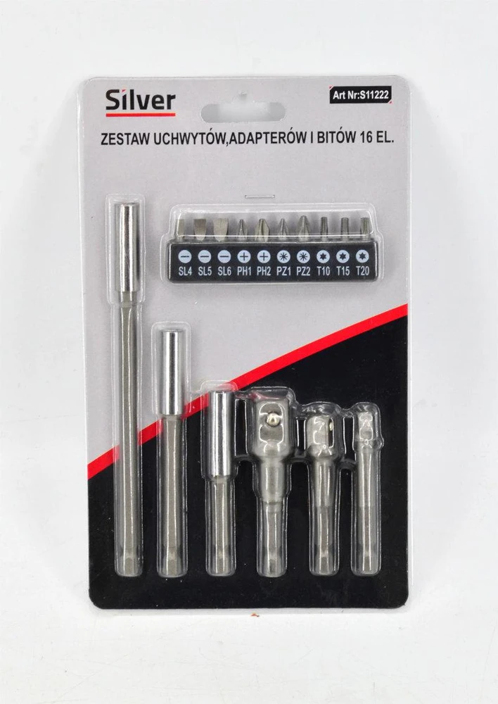 Silver Adapterių ,bitų rinkinys 16vnt