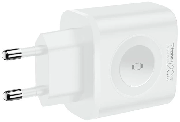 SIENINIS ĮKROVIKLIS T-PHOX T-PP20 GAN iWATCH 3IN1 Baltas