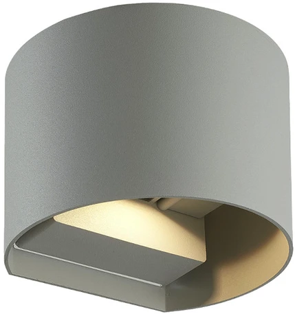 Sieninis šviestuvas Sieninis lauko šviestuvas CILINDER, LED 2x3W, 4000K, IP54, reguliuojamo švietimo kampo, pilkas, LED line LITE