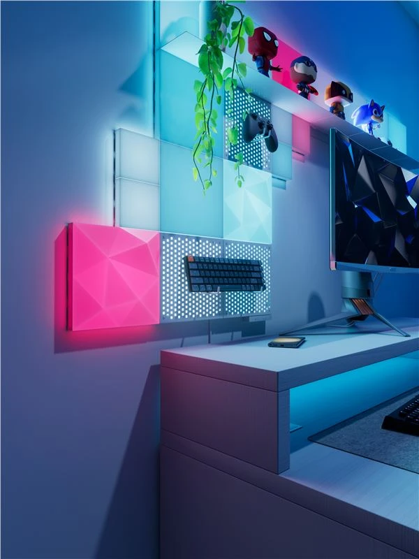 „Nanoleaf Blocks“ tekstūruotų didelių kvadratų papildomas rinkinys (2 panelės) | 16 mln. spalvų