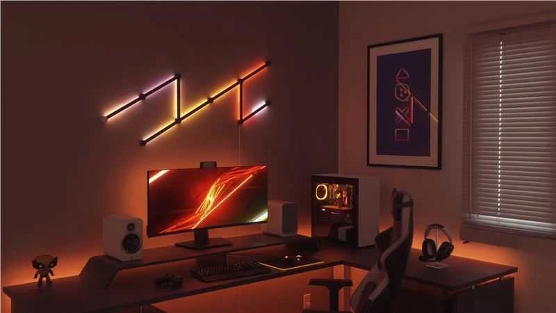 Nanoleaf | Lines Skin Juodas Matte 9pcs