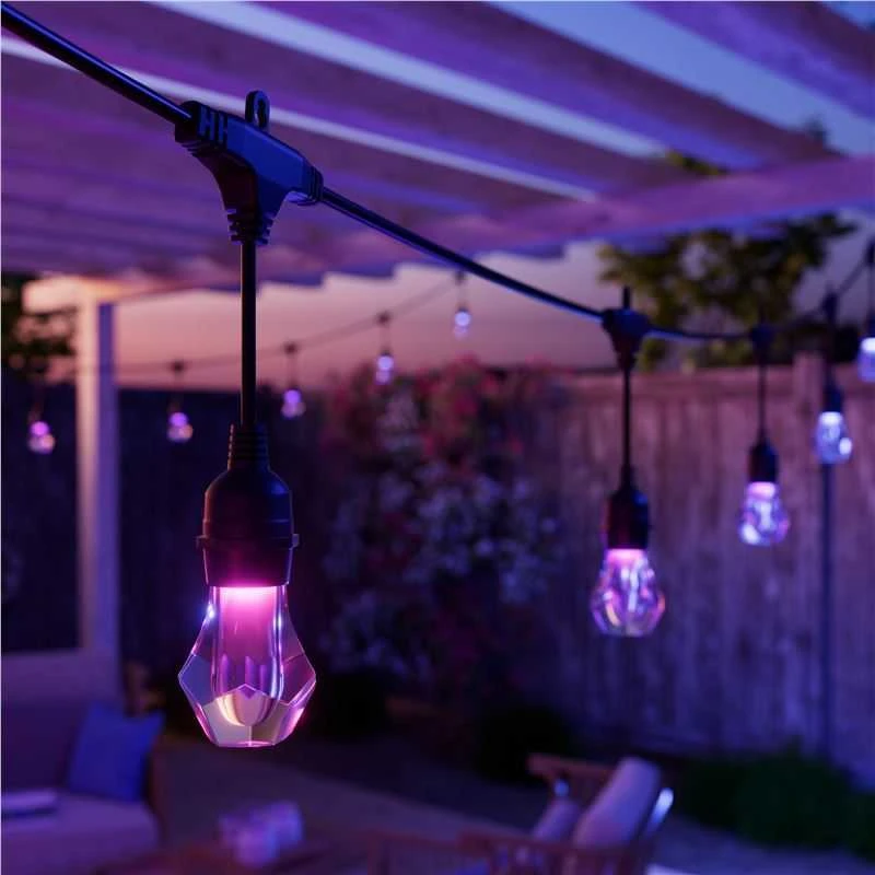 „Nanoleaf Essentials Matter“ išmaniosios daugiaspalvės lauko girliandos, prailginamos 15 m | 16 M+