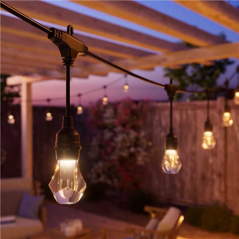 „Nanoleaf Essentials Matter“ išmaniosios daugiaspalvės lauko girliandos, prailginamos 15 m | 16 M+