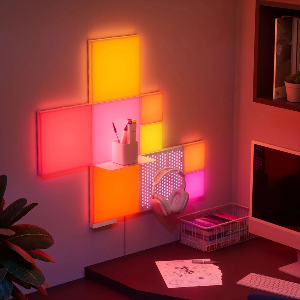 Sieninis šviestuvas „Nanoleaf Blocks“ pradinis rinkinys (10 vnt.) | 16 mln. ir daugiau spalvų