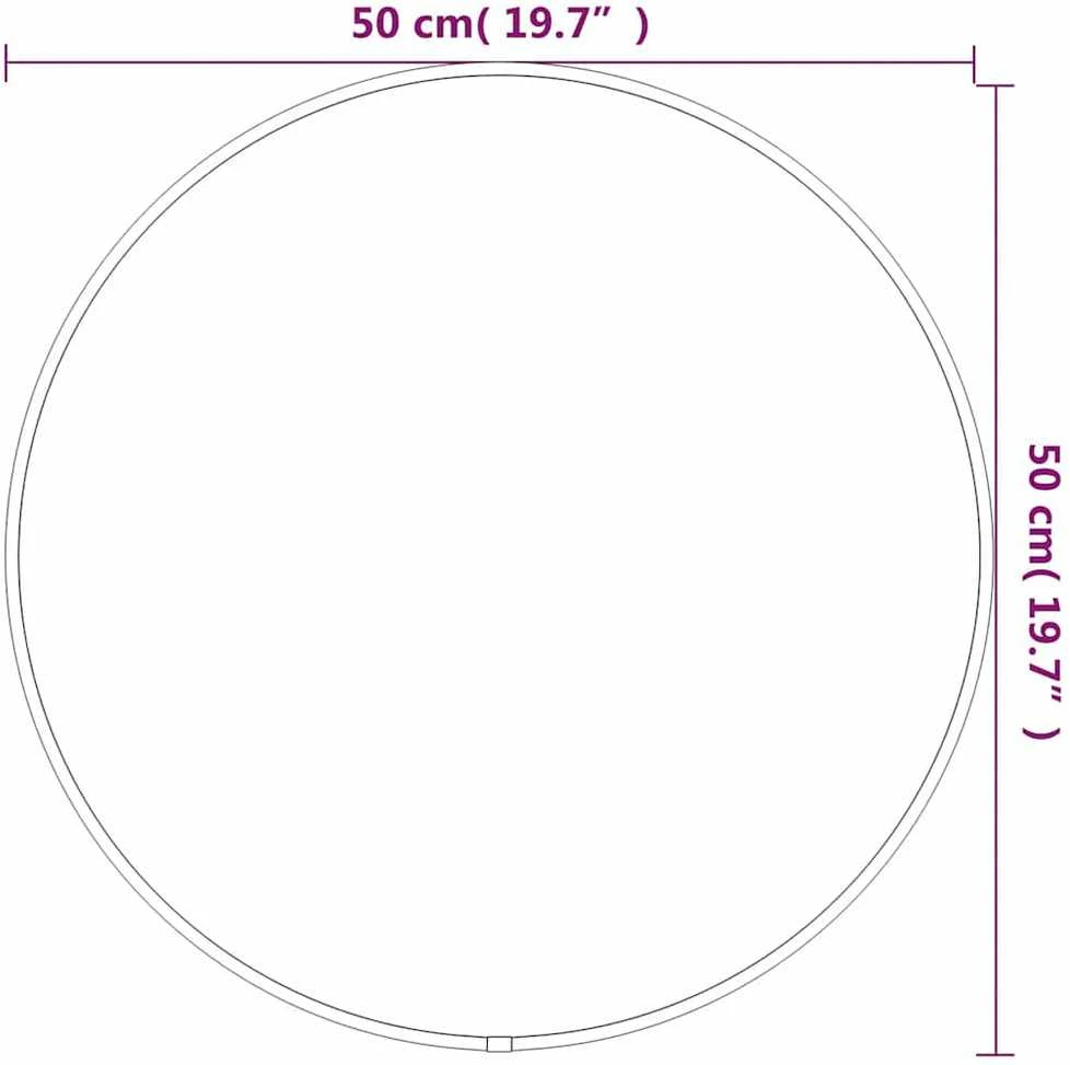 Sieninis veidrodis, auksinis, 50cm skersmens, apskritas