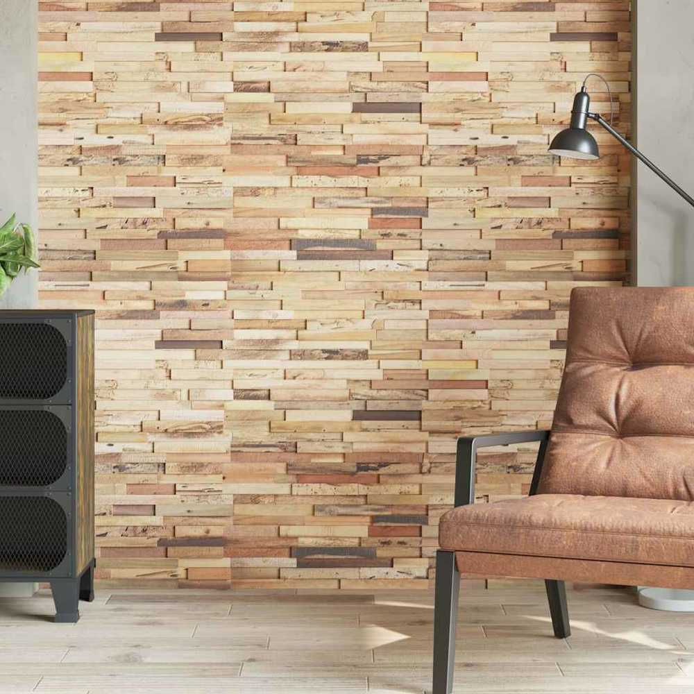 Sienos apdailos plokštės, 10vnt., perdirbtas tikmedis, 1,03m²