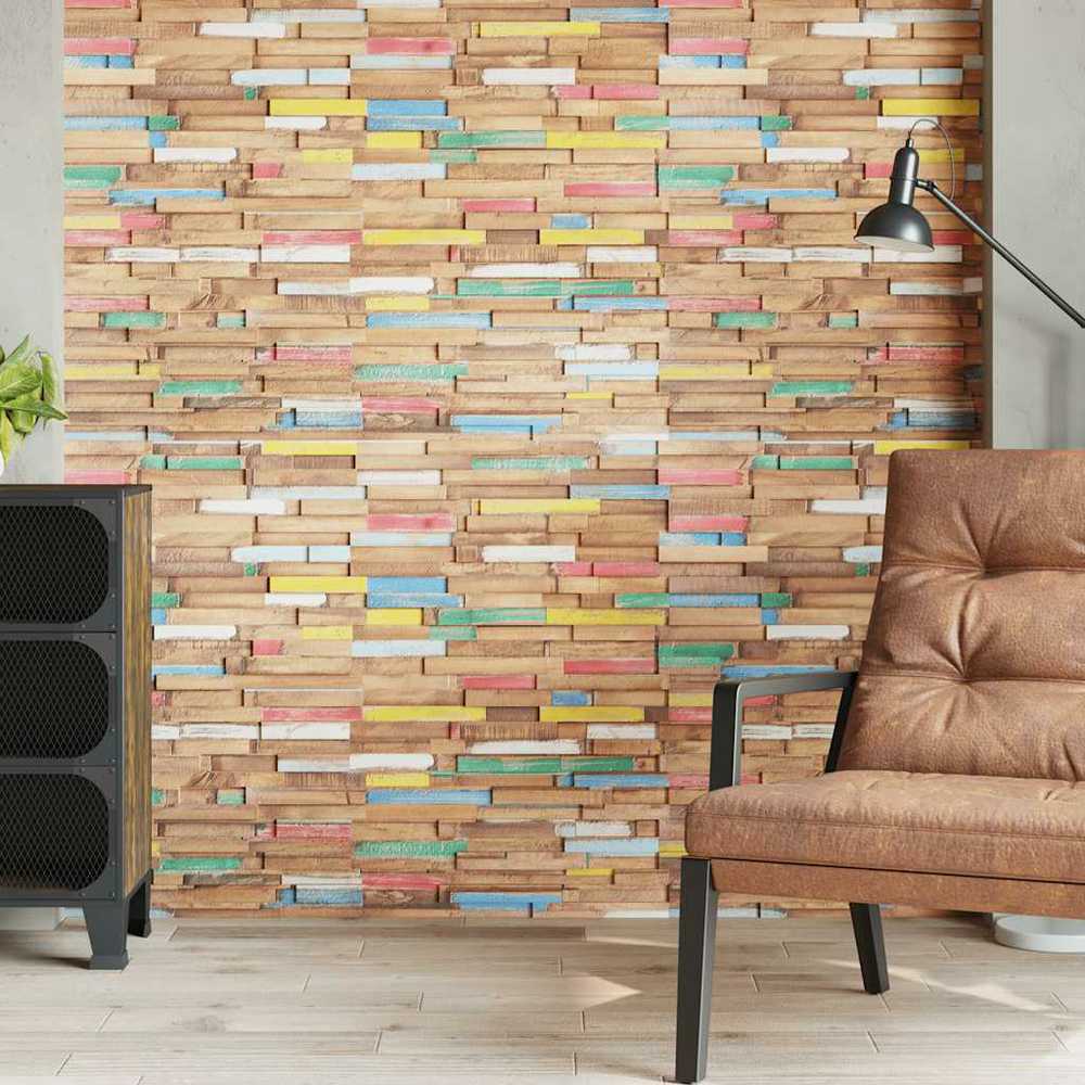 Sienos apdailos plokštės, 10vnt., tikmedžio masyvas, 1,03m²