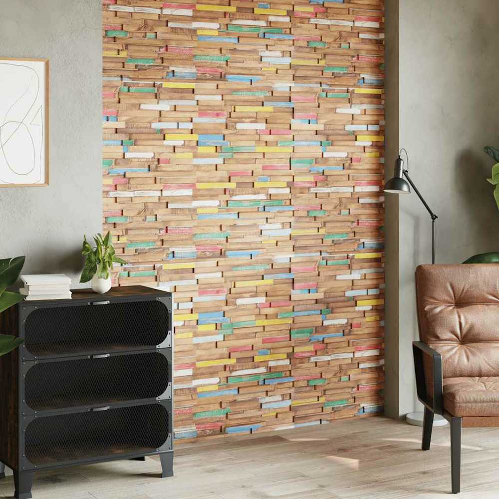 Sienos apdailos plokštės, 10vnt., tikmedžio masyvas, 1,03m²