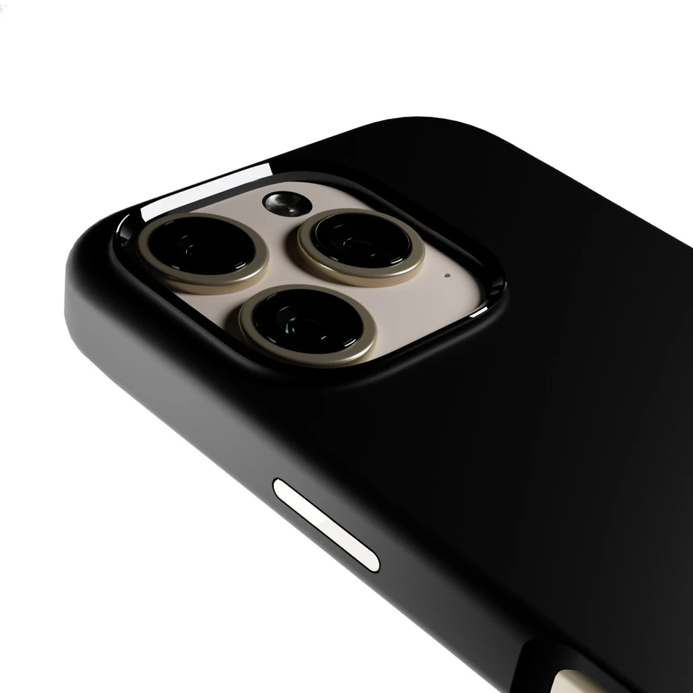 Puro Icon Mag Pro MagSafe Silicone dėklas skirtas Apple iPhone 16 Pro – juodos spalvos