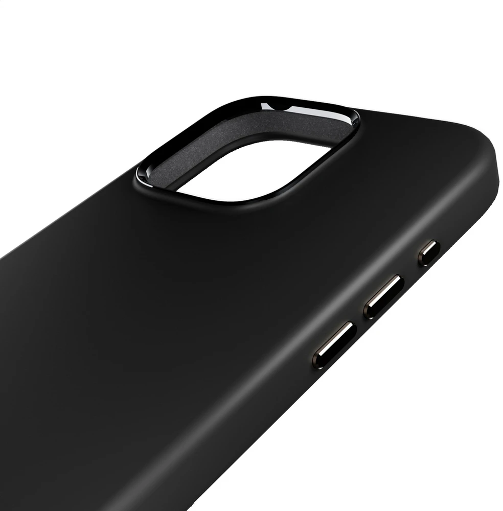 Puro Icon Mag Pro MagSafe Silicone dėklas skirtas Apple iPhone 16 Pro – juodos spalvos