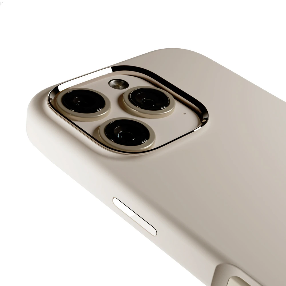 Puro Icon Mag Pro MagSafe Silikoninis dėklas for iPhone 16 Pro – rusvai gelsvas