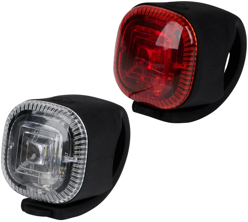 SILIKONINIŲ LED DVIRAČIO ŽIBINTŲ RINKINYS PRIEKINIS GALINIS DUNLOP 346199