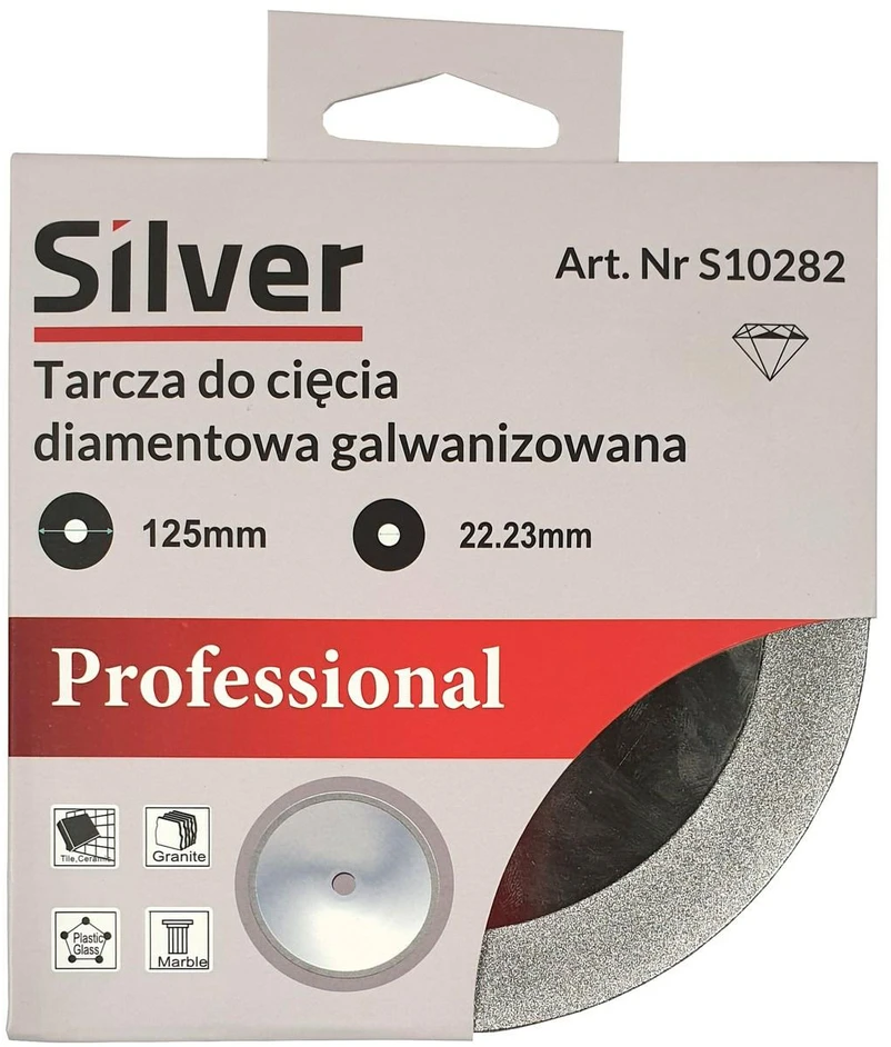 SILVER Sidabrinis Sidabrinis DEIMANTINIS PJOVIMO DISKAS 125×1,1x15mm