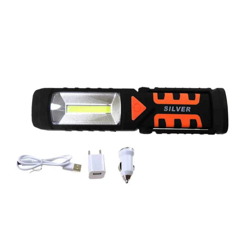 SILVER Sidabrinis Sidabrinis LED dirbtuvių lempa 12V/230V su magnetu