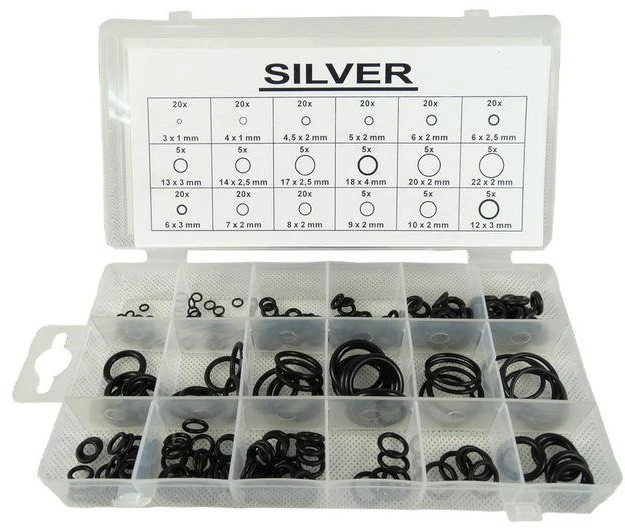 SILVER Sidabrinis Sidabrinis sandarinimo žiedai (O-ring) 225 vnt.