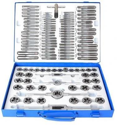 Silver Sidabrinis Sidabrinis sriegikliai ir sriegpjovės, rinkinys 110 vnt.