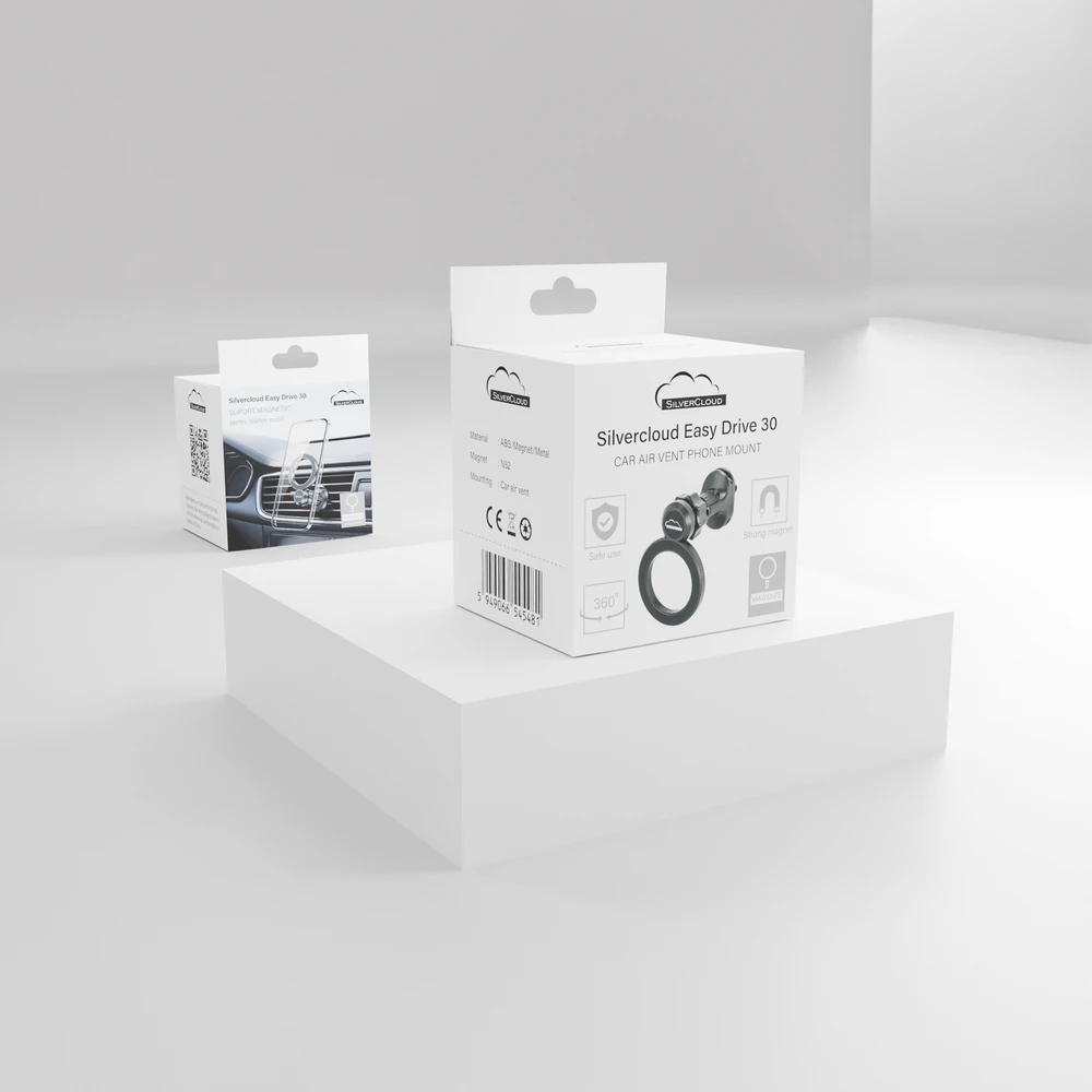 Silvercloud Easy Drive 30 Magsafe magnetinis laikiklis mobiliesiems telefonams, tvirtinamas prie ventiliacijos grotelių