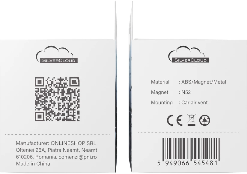 Silvercloud Easy Drive 30 Magsafe magnetinis laikiklis mobiliesiems telefonams, tvirtinamas prie ventiliacijos grotelių