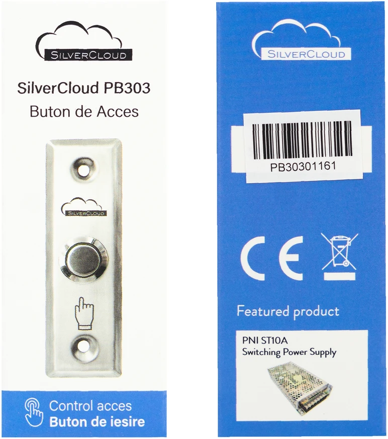 SilverCloud PB303 įleidžiamas prieigos mygtukas