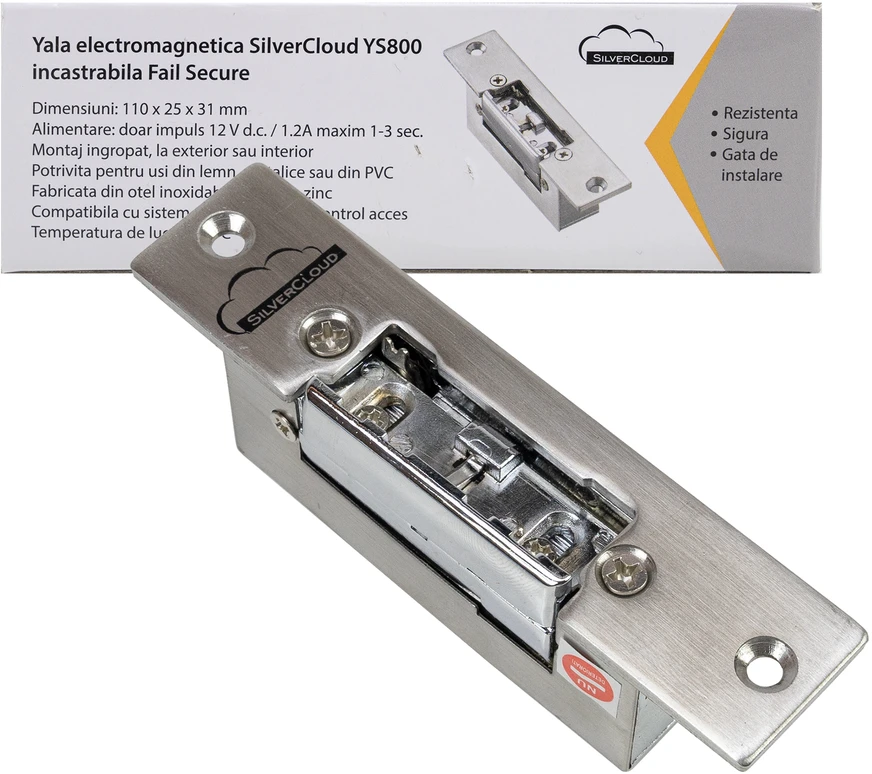 SilverCloud YS800 elektromagnetinė spyna įleidžiama, Fail Secure NO