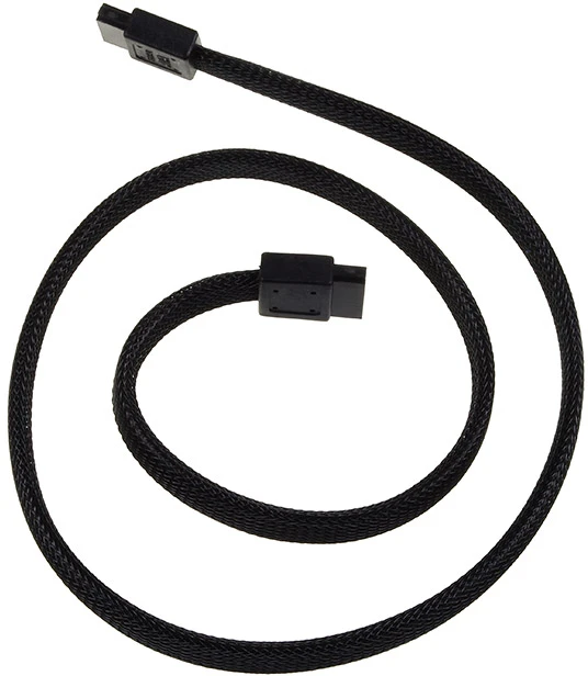 SilverStone SATA III Kabelis 50cm – sleeved juodas