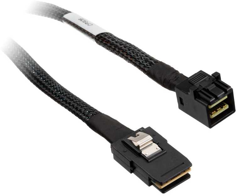 „SilverStone SST-CPS06“ – vidinis „Mini SAS HD SFF8643 36 kontaktų“ į „SFF8087“ kabelis, 60 cm