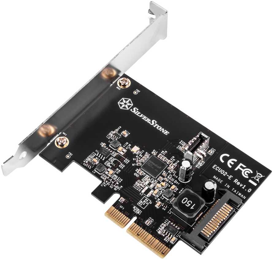 „Silverstone SST-ECU02-E“ USB adapterio plokštė, PCIe 3.0, 1x USB-C 3.1 vidinis - žemo profilio