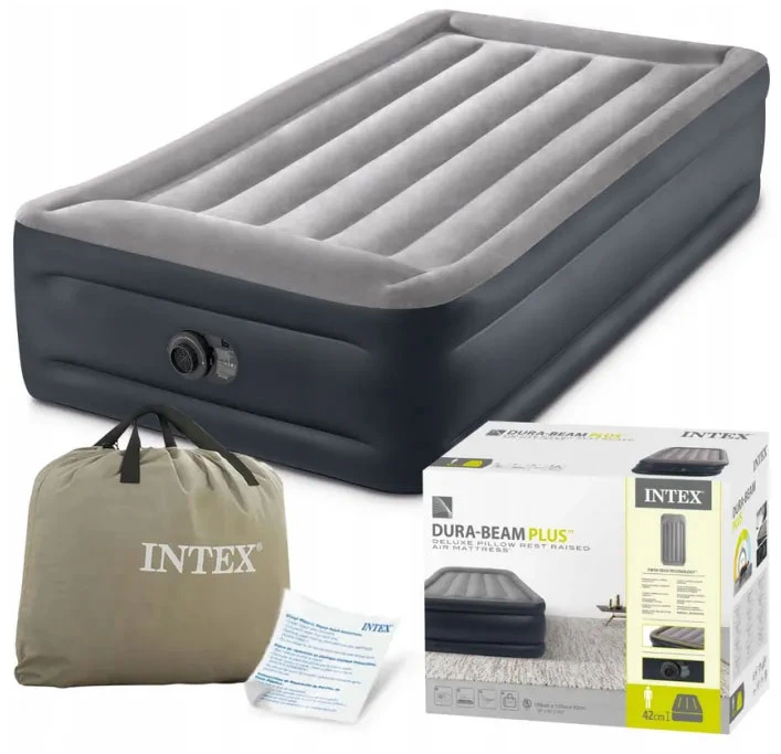 Pripučiamas čiužinys 191x99x42 cm su įmontuotu elektriniu siurbliu INTEX 64132ND