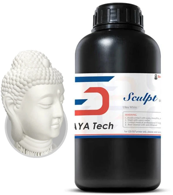 Siraya Tech Sculpt derva su 3D atspausdintu pavyzdžiu