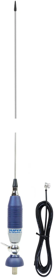 Sirio SUPER 9 CB antena su „butterfly“ tipo laikikliu, ilgis 155 cm, 27 – 28.5 MHz, 250W, komplekte laikiklis, 4m RG58 kabelis ir PL259 jungtis
