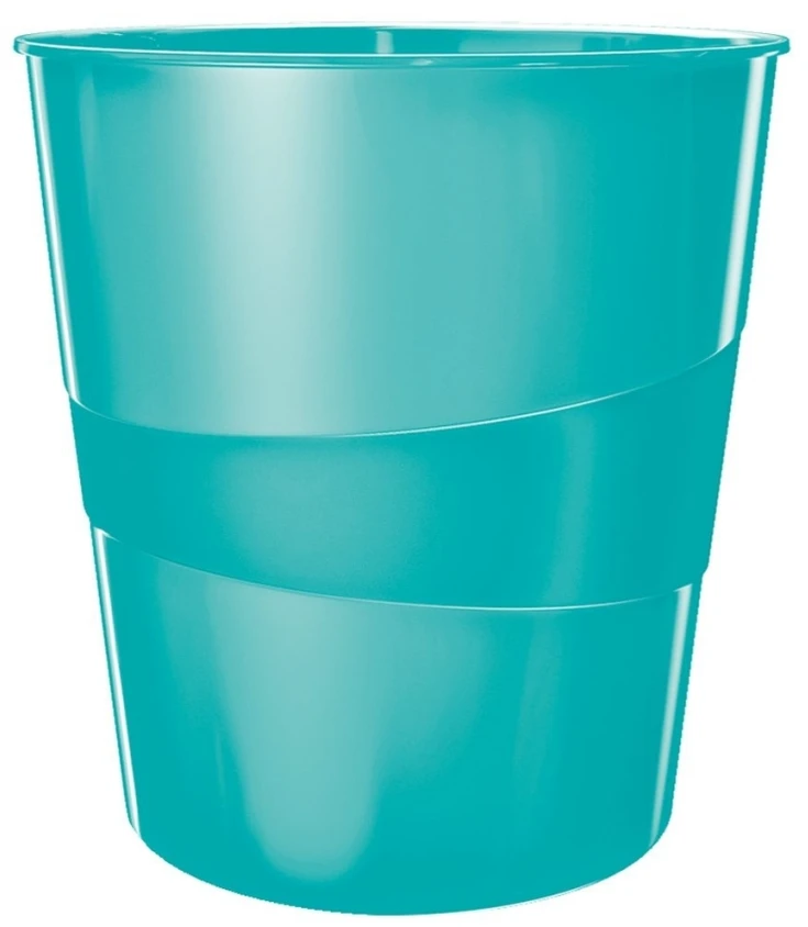 Šiukšliadėžė Leitz Plus Wow, 15 litrų, ledo mėlyna