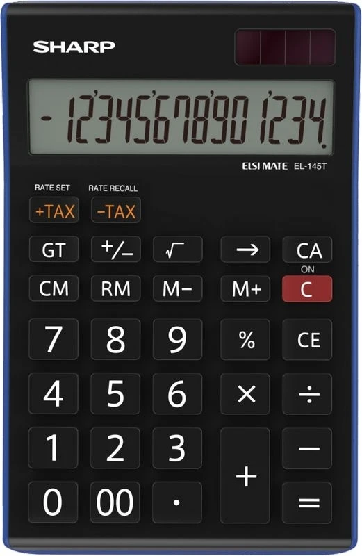 Sharp EL-145T skaičiuotuvas Desktopas Finansų skaičiuotuvas Juoda