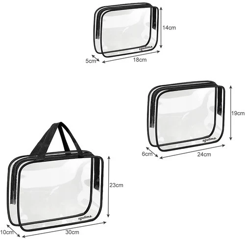 Transparent Kosmetinis krepšelis 3 in 1 Soulima 21448