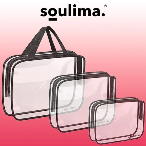 Transparent Kosmetinis krepšelis 3 in 1 Soulima 21448