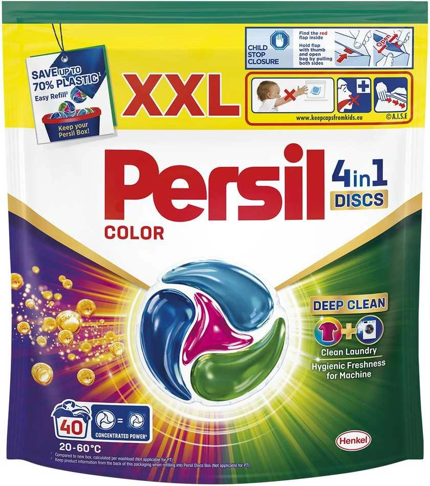 Chemia Skalbimo kapsulės PERSIL DISCS COLOR 40VNT