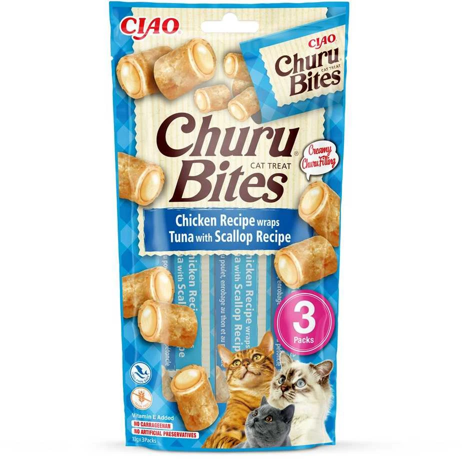 Churu Cat skanėstas Bites Chicken Tuna Scallop 30g