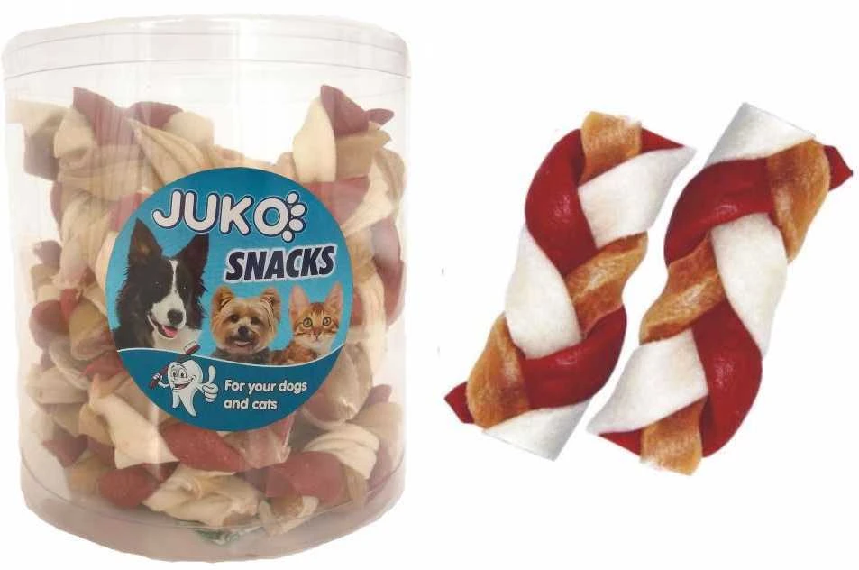 Skanėstas šunims JUKO Snacks Braided braid with Beef su jautiena, 40 vnt., 1 vnt.