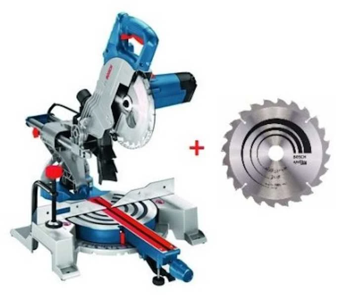 Skersinio pjovimo staklės BOSCH GCM 80 SJ, 1400 W, 216 mm + papildomas diskas Bosch Optiline Wood