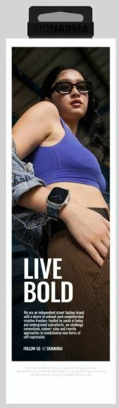 Skinarma Band Spunk Apple Watch Ultra pewter žalios spalvos