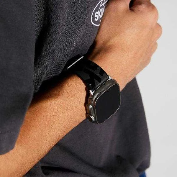 Skinarma Band Spunk Apple Watch Ultra pewter žalios spalvos