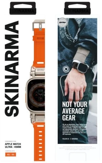 „Skinarma“ titano dirželis „Apple Watch Ultra“, 49 mm, oranžinis