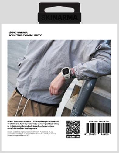 Skinarma Band+Dėklas Mecha 2in1 Apple Watch 45/44mm juodos spalvos