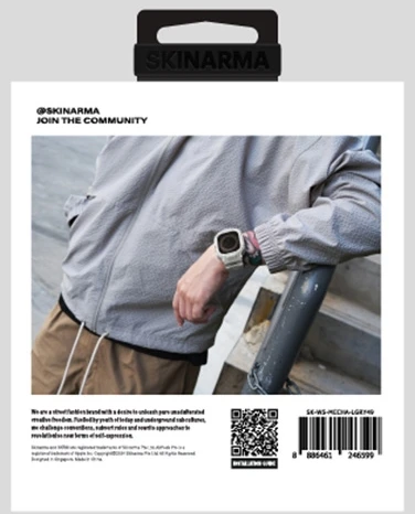 Skinarma Band+Dėklas Mecha 2in1 Apple Watch 49mm juodos spalvos