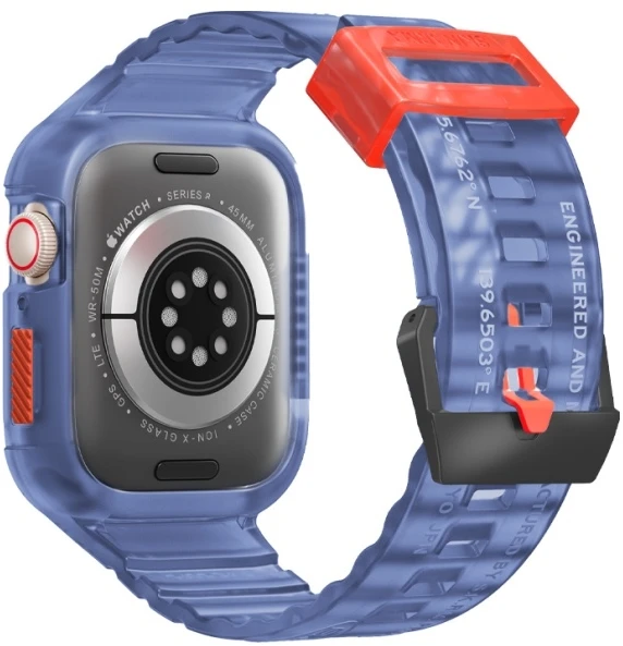 Skinarma Band+Dėklas Saido 2in1 Apple Watch 45/44mm dark mėlynas
