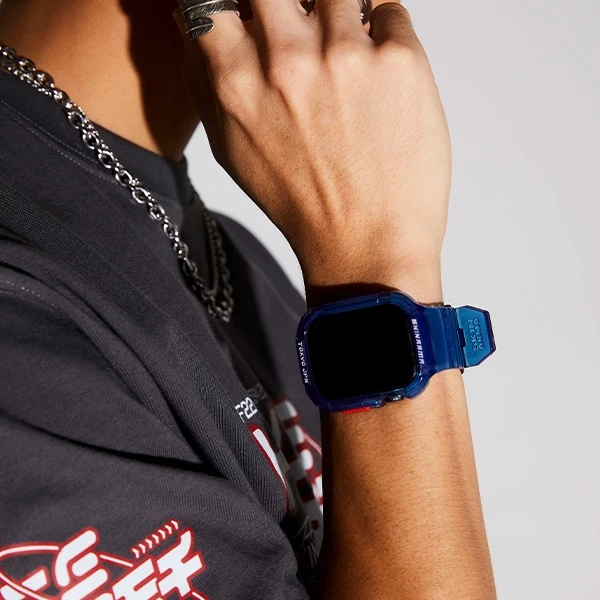 Skinarma Band+Dėklas Saido 2in1 Apple Watch 45/44mm dark mėlynas