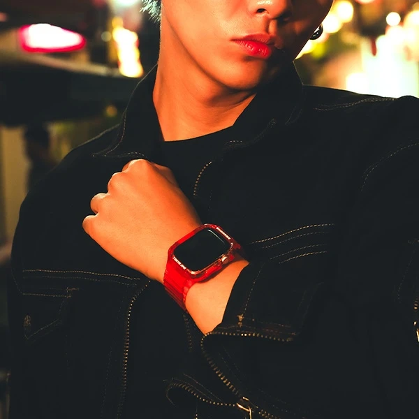 Skinarma Band+Dėklas Saido 2in1 Apple Watch 45/44mm red