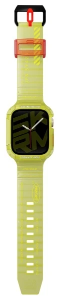 „Skinarma Band+Dėklas Saido 2in1 Apple Watch 45/44mm“ geltonas neoninis