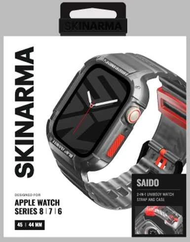 Skinarma Band+Dėklas Saido 2in1 Apple Watch 45/44mm smoke