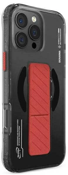 Skinarma dėklas Axon Apple iPhone 16 Pro Max 6.9″ Magnetic Charging + Grip Stand juodos spalvos