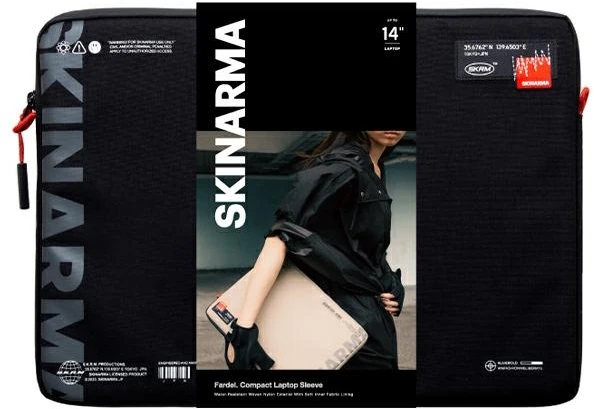 Skinarma Bag Fardel laptop sleeve 14″ juodos spalvos